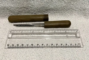 Knife Hidden in Wood Case 3” Blade Vintage Antique - Picture 1 of 4