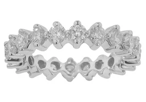 3.00 ct Ladies Round Cut Diamond Eternity Wedding Band Ring High Quality - Picture 1 of 4