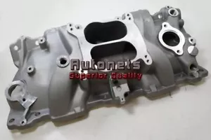 Colector de admisión SBC bloque pequeño Chevy aluminio doble plano diámetro extendido 305 350 - Imagen 1 de 2
