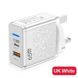 2 Port Pd Prise 65W Usb-C Type C Rapide Mural Chargeur Adaptateur À IPHONE 12 13 - Photo 1 sur 3