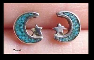 Ohrringe Strumpf Mond Und Sterne Kette Der Silber Gesetz - Bild 1 von 3
