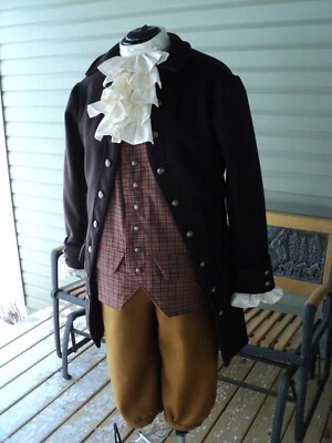 Men's/Unisex Colonial 1700's Natural/Ivory color Cotton 5 tier jabot/Ascot - Image 1 of 3