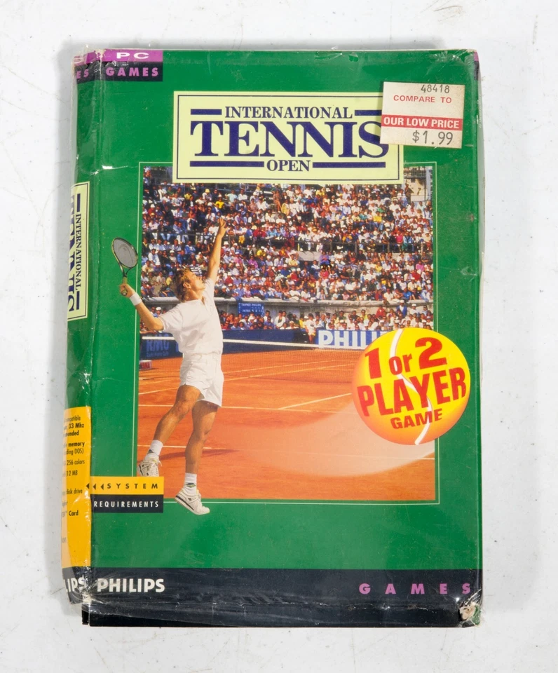 Vintage Philips International Tennis Open DOS game ST533B09 - Image 1 of 4
