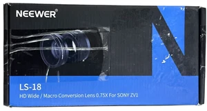 Neewer LS-18 HD Wide/Macro Conversion Lens 0.75X for Sony ZV1 – Open Box - Picture 1 of 3