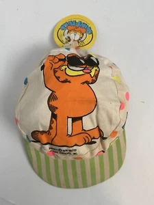 Vintage Garfield Hut klein Just4Kids 80er/90er Malerhut coole Katze RAR Etikett - Bild 1 von 9