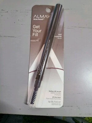 New Sealed Almay Get Your Fill Eyebrow Pencil 802 Brunette All Day Wear - Image 1 of 2