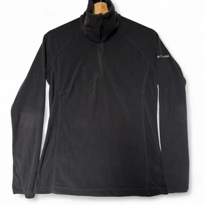Columbia Sweatshirt Womens Size S Black Glacial IV Half Zip Lightweight Fleece - Picture 1 of 8