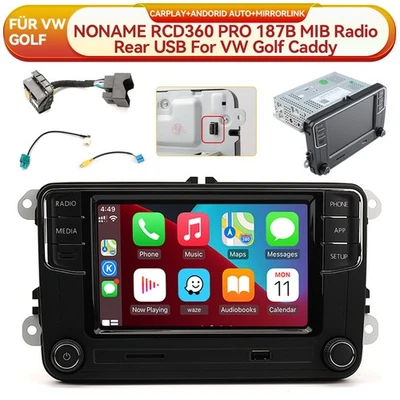 6.5" RCD360 PRO 187B Autoradio CarPlay Android Auto RCD330 Für VW Golf Passat CC - Bild 1 von 4