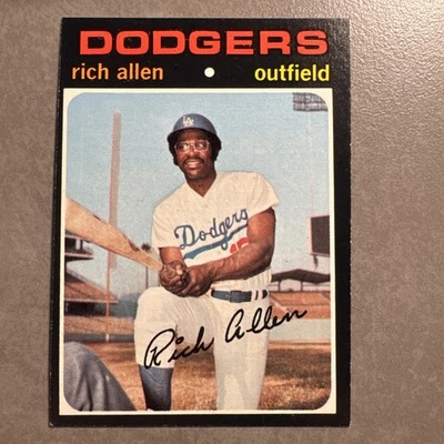 1971 Topps Rich Allen No350 EX/MT-NM Острые Углы Чистые Черные Границы Без Резерва - Изображение 1 из 4