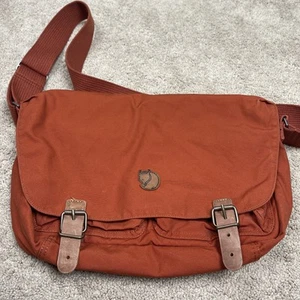 Fjällräven Ovik Tasche Unisex Orange Rost Lederriemen Messenger Sling Reise - Bild 1 von 13