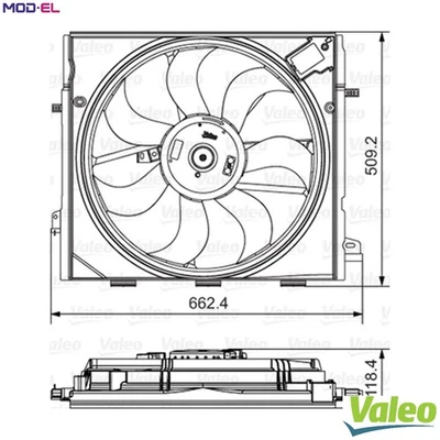 FAN ENGINE COOLING 696873 FOR RENAULT M5M 450 1.6L R9M452/409 1.6L 4cyl ESPACE V - Image 1 of 4