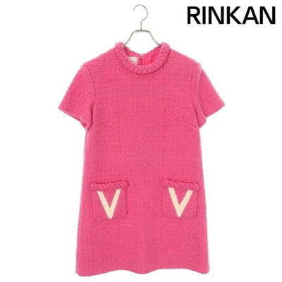 Vestido para mujer Valentino XB3VAY966U3 bolsillo en V tweed manga corta 42 usado 647d772e Foto 1 de 4