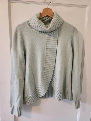 Classiques Entier свитер L морской пены зеленый водолазка ребристый шерсти мериноса - Изображение 1 из 4