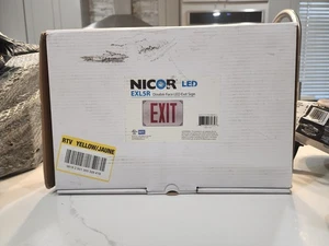 Nicor EXL5 Double Face LED Exit Sign Outdoor Rated Red White Emergency - Picture 1 of 11