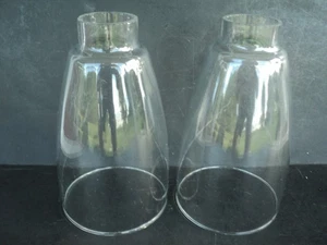 2 -Clear Glass Colonial Style Lamp Hurricane Shade for Candle Chandelier Sconce - Picture 1 of 4