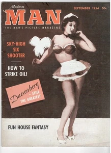 MODERN MAN Men's Magazine Sept. 1954 Duesenberg Autos, Figure Models, more.... - Picture 1 of 3