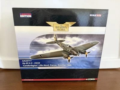 Corgi Aviation Archive #AA33711 He-III H-3 KG53 Condorlegion Lille France 1940 - Image 1 of 4