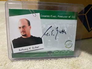 Tarjeta de autógrafo automático CSI LAS VEGAS Strictly Ink Creator ANTHONY E ZUIKER CSI A6 - Imagen 1 de 2