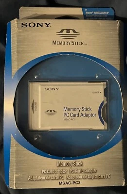 Sony MSAC-PC3 PC card Adapter new memory stick - Image 1 of 4