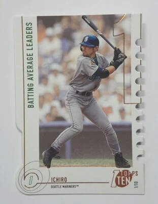 2002 TOPPS TEN #52 ICHIRO SUZUKI DIE-CUTS PARALLEL SEATTLE MARINERS - Image 1 of 2