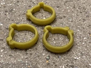 3x OLD SCHOOL 1" 25,4mm KUNSTSTOFF BREMSZUG CLIPS NOS MADE IN 80’s gelb - Bild 1 von 2