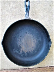 Vintage 10 5/8" Gusseisen Bratpfanne Pfanne #8 Made in USA 10 1/2"  - Bild 1 von 5