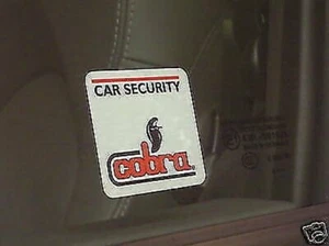 NEW 2 x COBRA CAR VAN ALARM WINDOW STICKERS. new STYLE BARGAIN - Picture 1 of 1