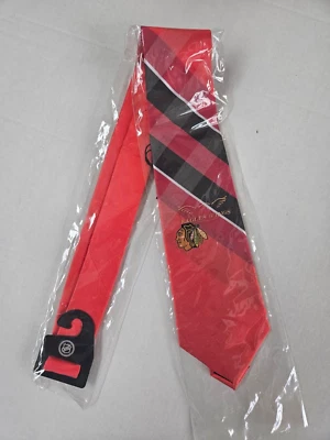 Corbata para hombre NHL Chicago Black Hawks Grid de Eagles Wing nueva con etiquetas Foto 1 de 3