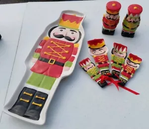 Campana de Trineo Bistro Navidad Cascanueces Sal Pimienta Medida Cucharas Aperitivo Tra - Imagen 1 de 4