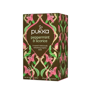PUKKA MENTA PIPERITA E LIQUIRIZIA 20 filtri PEPPERMITN E LICUORICE rinfrescante - Foto 1 di 1