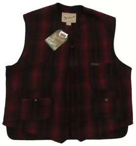 NWT Woolrich Buffalo Plaid Wool Blend Mens Full Zip Vest Coat Jacket Made In USA - Picture 1 of 5