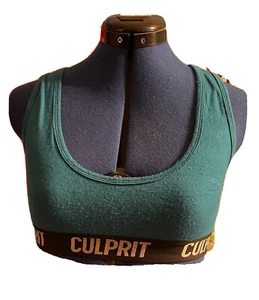 Culprit Women's ComfyBra Logo Band Bralette Medium Blue - Picture 1 of 4