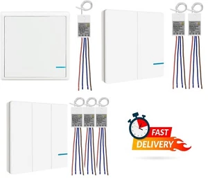 Wireless Modern Light Switch Kit Remote Control Light Switch for Lamp White UK - Picture 1 of 10