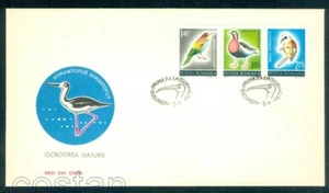 1973 Protected Birds,Bee-eater,Red-breasted goose,Penduline tit,Romania,3106,FDC - Picture 1 of 1