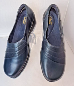 Scarpe mocassino donna Clarks Collection pelle nera May calendula taglia 8M - Foto 1 di 13