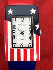 Ladies Persona Quartz American Americana Bracelet Analog Watch - Made in Japan - Picture 1 of 12