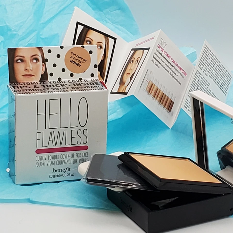 Benefit Hello Flawless Oxygen WOW Powder Foundation Honey 1oz DMG