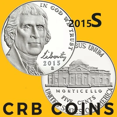 2015-S Proof Jefferson Nickel - (PR) KM#381 - N15S - Image 1 of 4