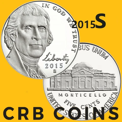 2015-S Proof Jefferson Nickel - (UNC) KM#381 - N15S Cover