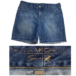 Melissa McCarthy pantaloncino jeans donna 26W denim orlo uscito invecchiato - Foto 1 di 10