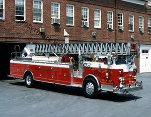 Pirsch College Park Aerial Ladder Fire Truck Vintage Photograph Print 8.5x11" - Picture 1 of 1