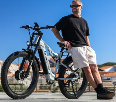 SHENGMILO 2025 Daul Motor Elektrofahrrad 2000W 17.5AH 26'' Fat Tyres ebike E-Mountainbike