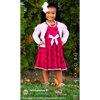 Finding Foxtail Enchanting Floral  Dress Bow Sz 6 NEW Ruby Velvet - Image 1 of 4