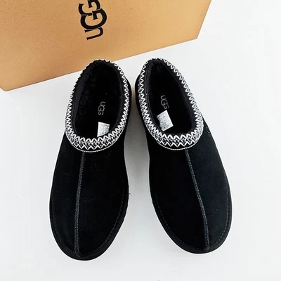 Zapatos planos de gamuza de lana negros castaño UGG Tasman II talla 6-11 Foto 1 de 4