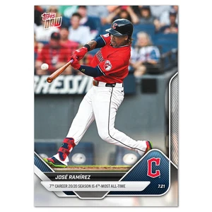 Tarjeta José Ramírez 7ª Temporada 20/20 2025 MLB Topps AHORA 446 Preventa - Imagen 1 de 2