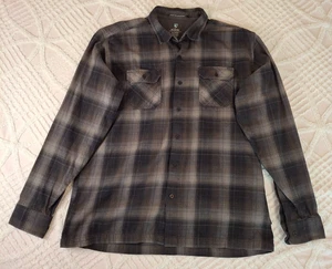 Kuhl Dillingr Flanellhemd Herren XL schwarz grau kariert Taschen langarm Tencel - Bild 1 von 7
