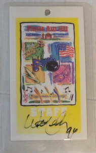 Farm Aid VII - 1994 Festival - Wavy Gravy Signed "STAFF" Pass - COOL PASS! LARGE - Picture 1 of 5