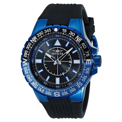 Invicta 19269 Gent's Black Dial Black Silicone Strap Compass Watch - Image 1 of 4