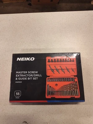 Juego de brocas y brocas guía extractoras de tornillo maestro NEIKO 04202A de 55 piezas Foto 1 de 4