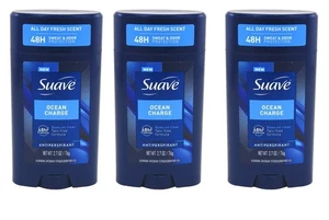 BL  Suave Men's Antiperspirant 2.7oz 48Hr Ocean Charge *Three Pack* - Picture 1 of 1